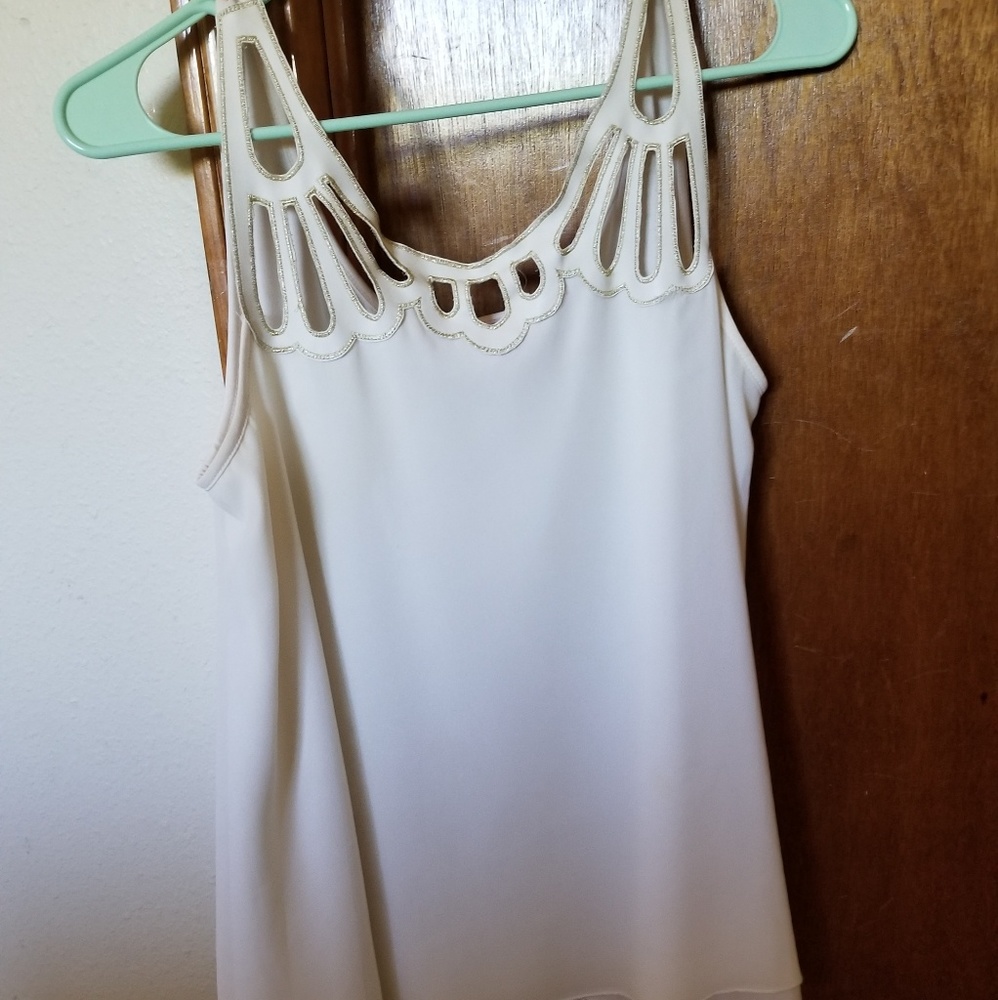 Gold & White Top